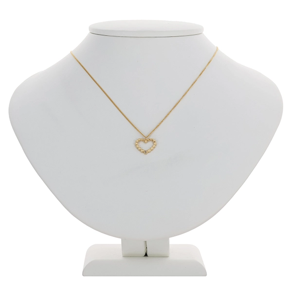 Collier, 9K, Gelbgold, Diamant