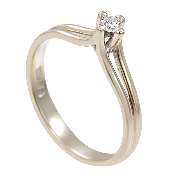 Diamantring, 14K, Weißgold, Brillant