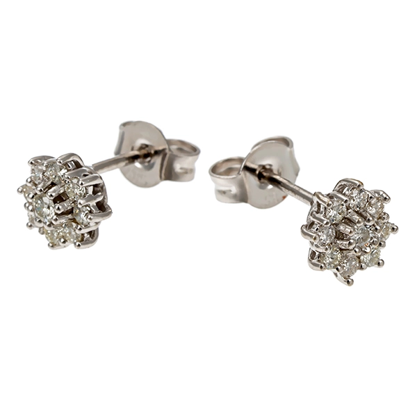 Ohrstecker, 14K, Weißgold, Brillanten