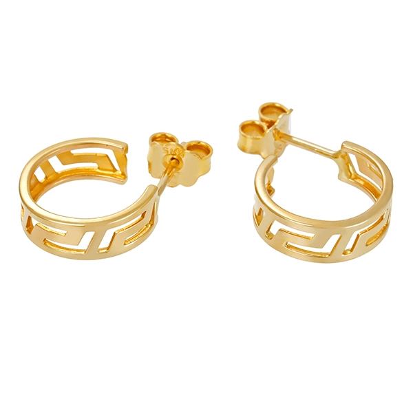 Steckcreolen, 14K, Gelbgold