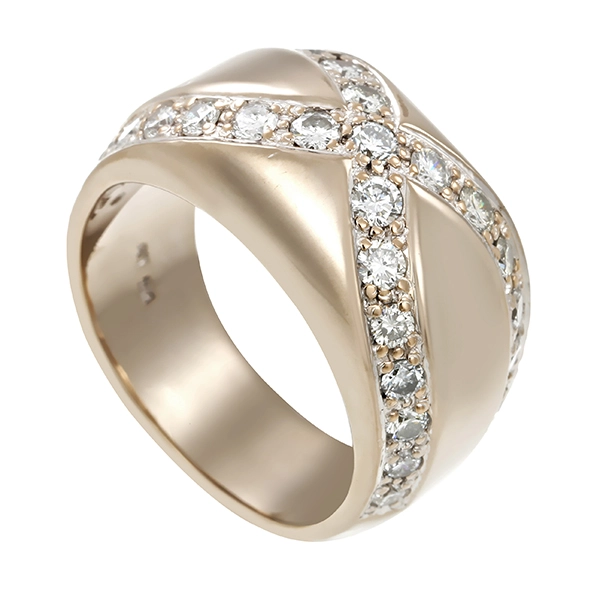Ring, 18K, Weißgold, Brillanten
