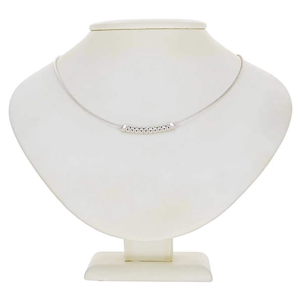 Collier, 14K, Weißgold, Brillanten 0,50 ct, Omega-