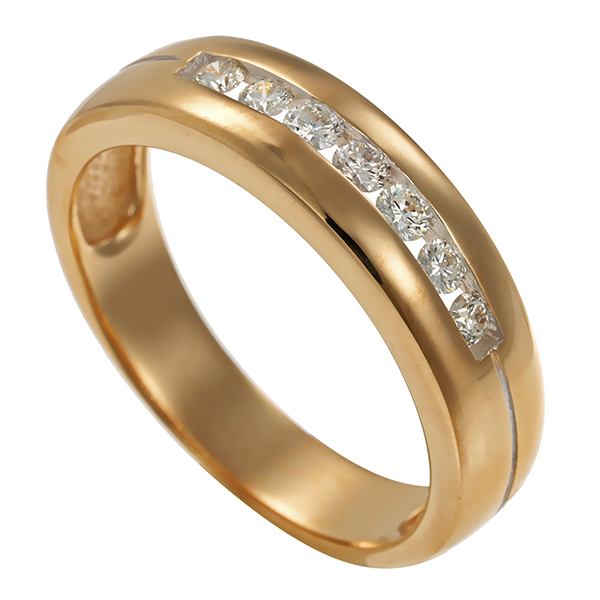 Ring, 14K, Gelbgold, Brillanten