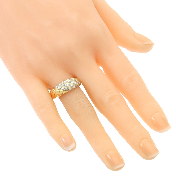 Diamantring, 18K, Gelb-/Weißgold, Brillanten 0,50 ct
