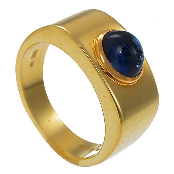 Ring, 14K, Gelbgold, Saphir