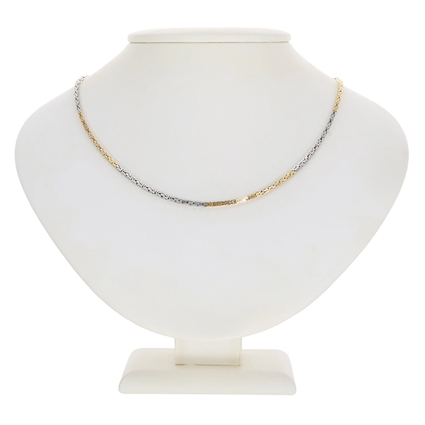 Goldkette, 14K, Gelb-/Weißgold, Königs-