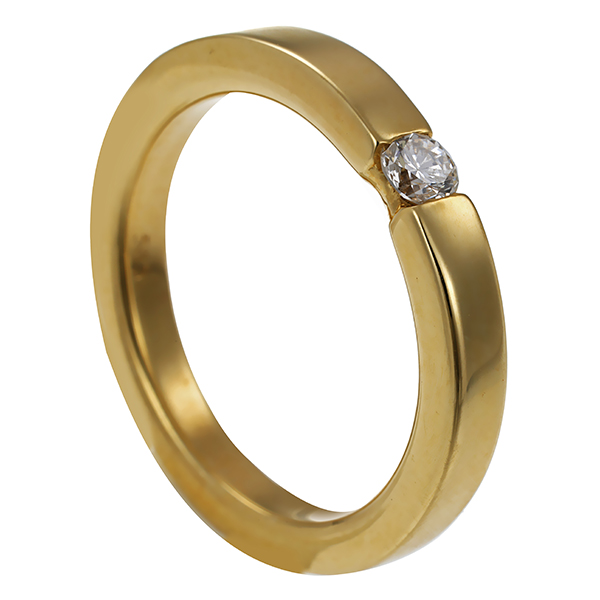 Diamantring, 14K, Gelbgold, Brillant