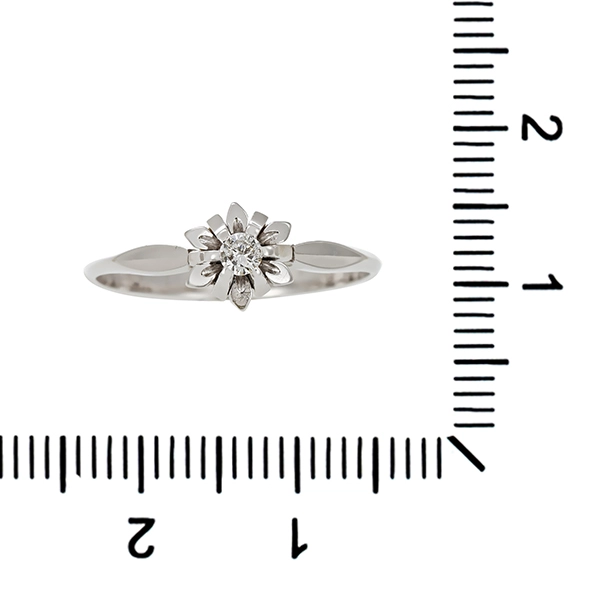 Diamantring, 14K, Weißgold, Brillant