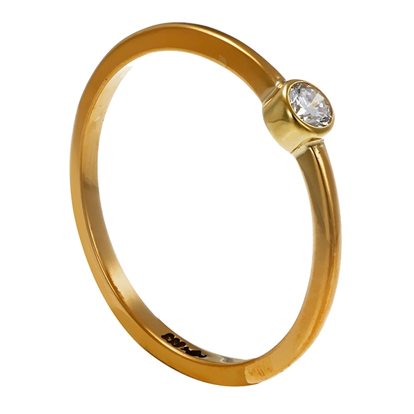 Diamantring, 8K,. Gelbgold, Brillant