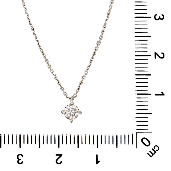 Collier, 14K, Weißgold, Brillant