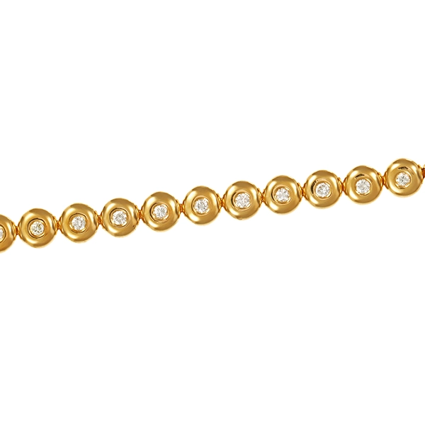 Tennisarmband, 18K, Gelbgold, Brillanten 1,00 ct