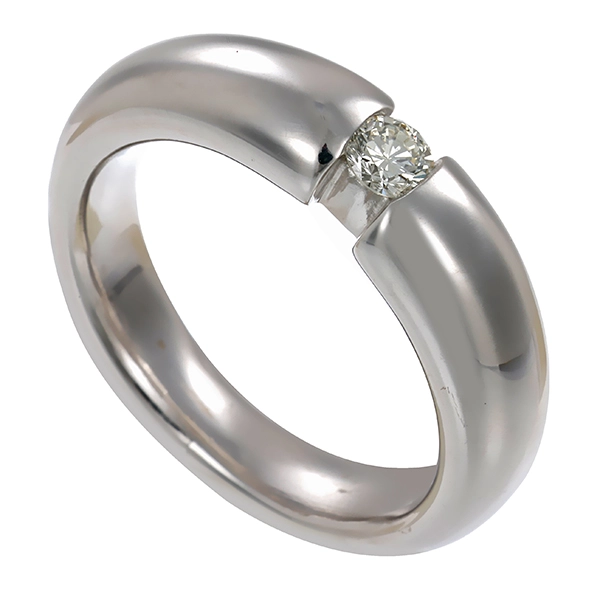 Ring, 18K, Weißgold, Brillant