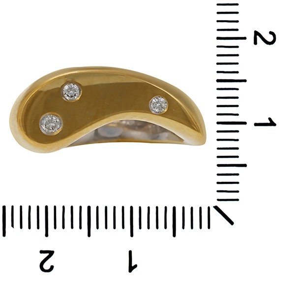 Brillantring, 14K, Gelb-/Weißgold