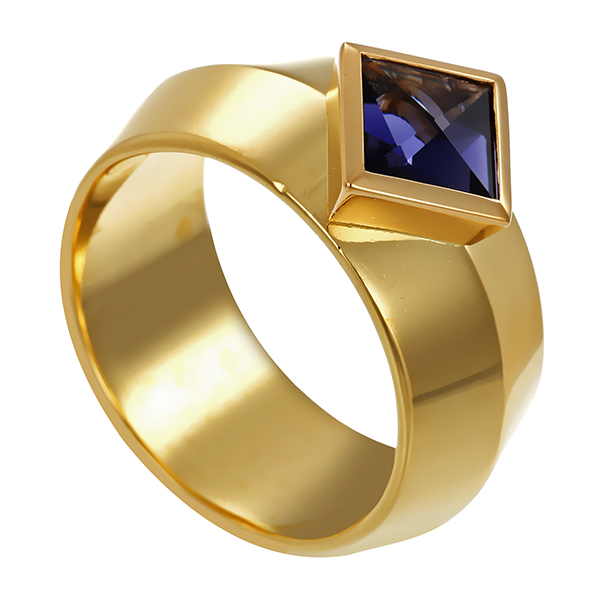 Ring, 18K, Gelbgold, Tansanit