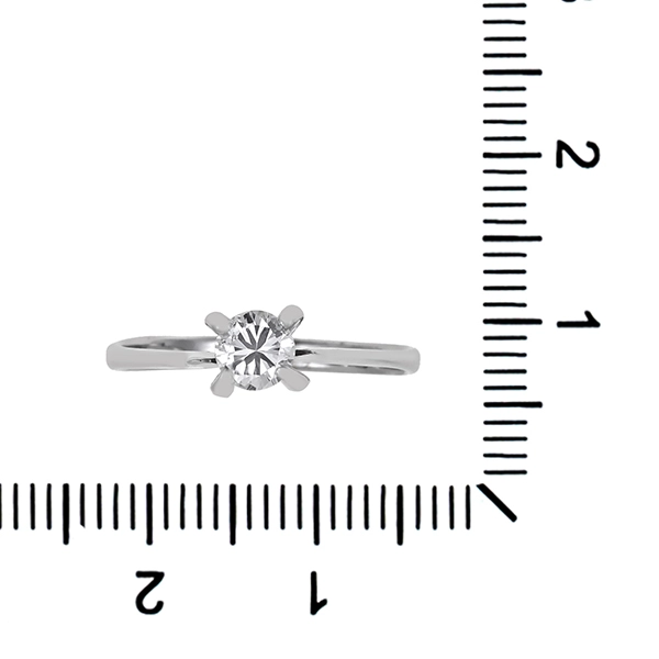 Diamantring, 14K, Gelbgold rhodiniert, Brillant 0,40 ct