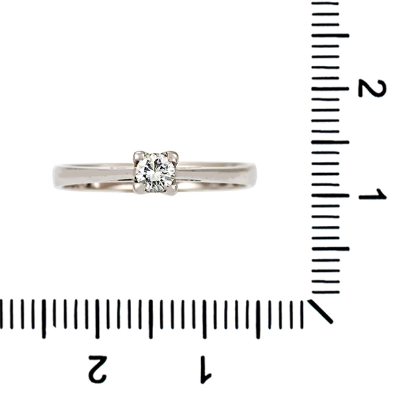 Diamantring, 18K, Weißgold, Brillant 0,15 ct