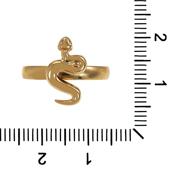 Ring, 14K, Gelbgold, Schlange
