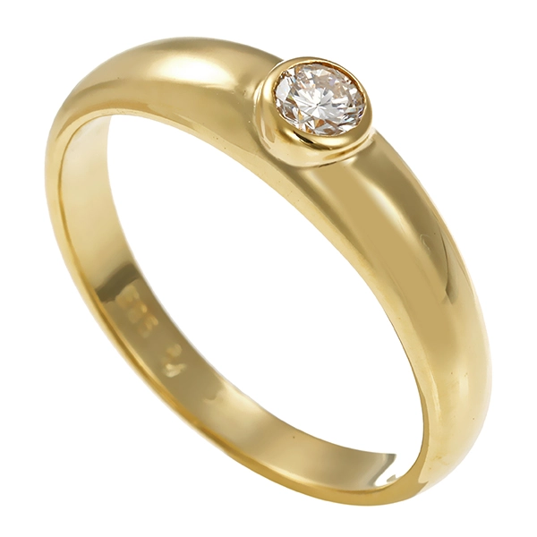 Brillantring, 14K, Gelbgold, 0,17ct
