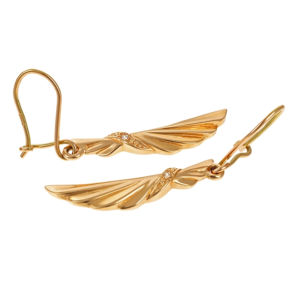 Ohrringe, 14K, Gelbgold, Ohrhänger