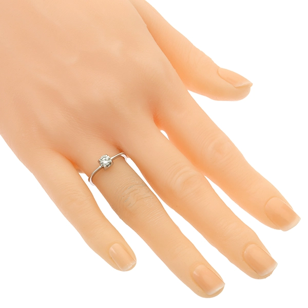 Diamantring, 18K, Weißgold, Brillant 0,28 ct