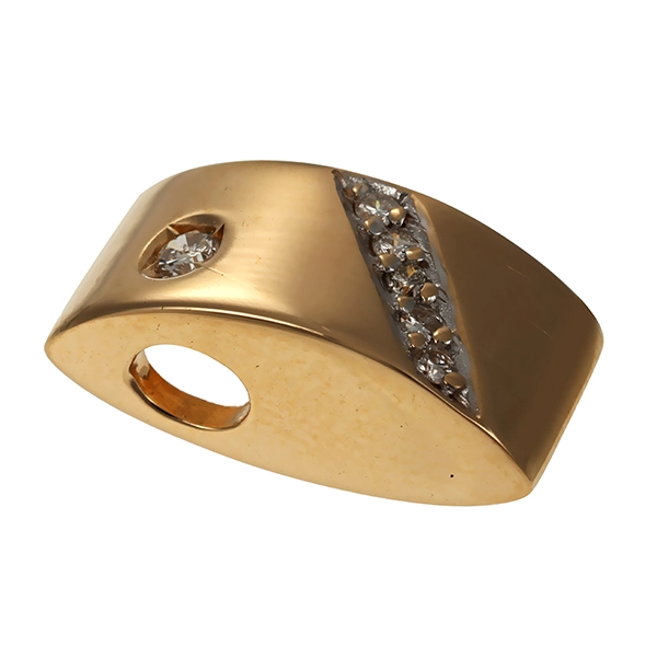 Anhänger, 14K, Gelbgold, Brillanten
