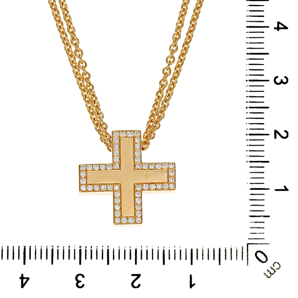 Collier, 18K, Gelbgold, Brillanten