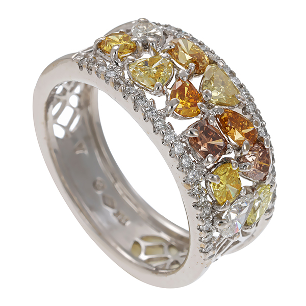 Ring, 18K, Weißgold, Diamanten, Brillanten