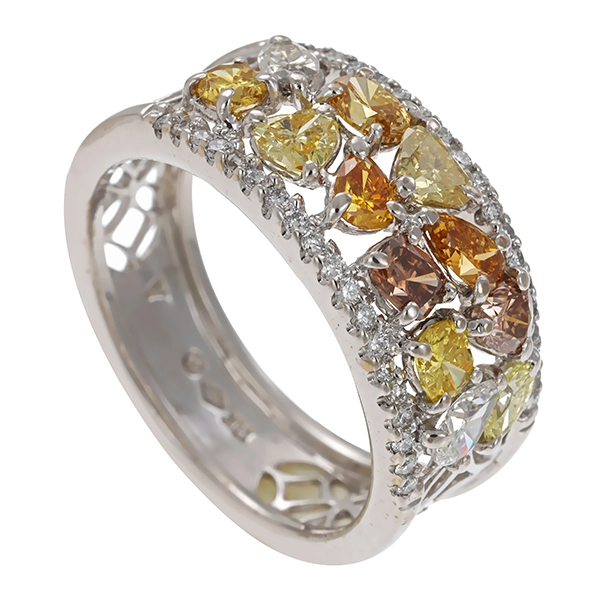 Ring, 18K, Weißgold, Diamanten, Brillanten