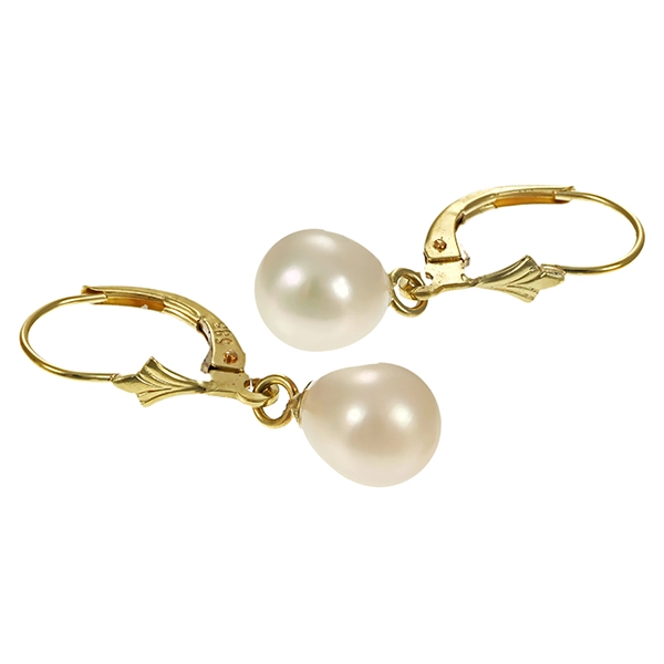 Ohrhänger, 14K, Gelbgold, Perlen