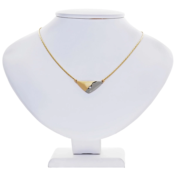 Collier, 18K, Gelb-/Weißgold, Brillant