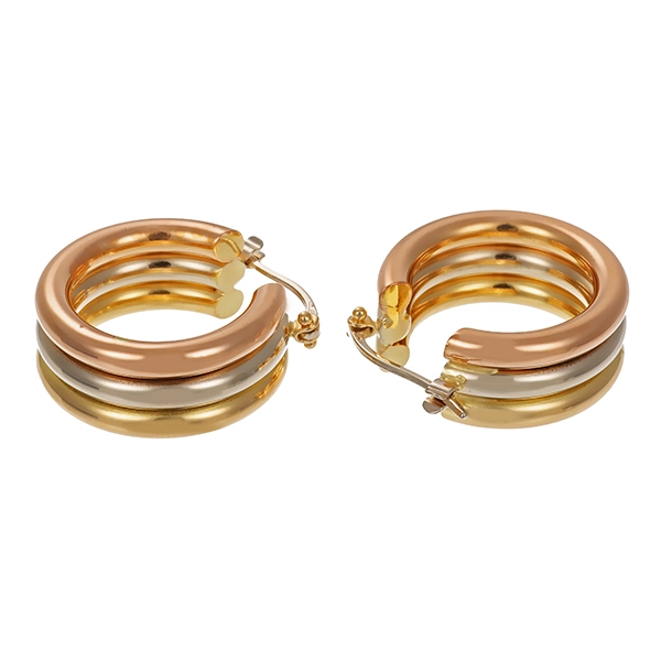 Creolen, 18K, Rot-/Gelb-/Weißgold