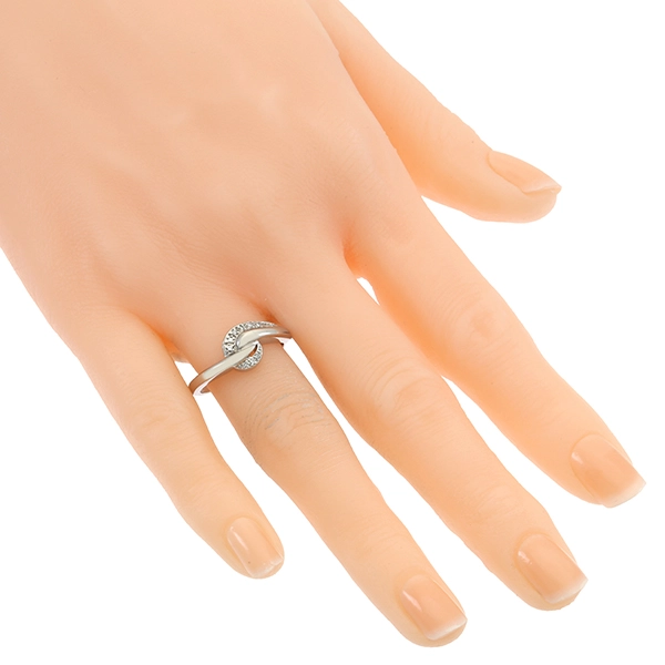 Diamantring, 8K, Weißgold, Brillanten