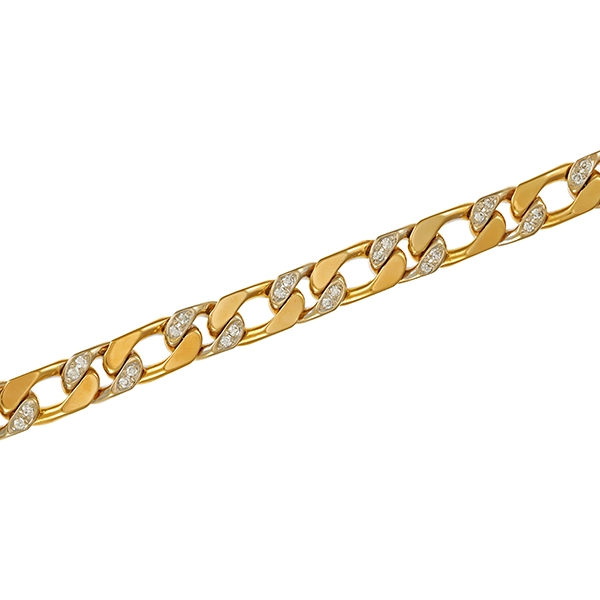 Armband, 14K, Gelb-/Weißgold, Brillanten 0,50 ct
