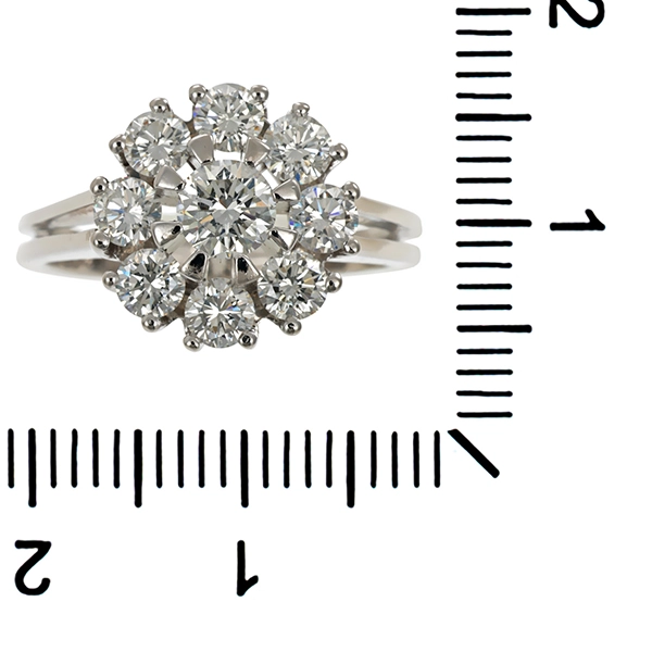 Diamantring, 14K, Weißgold, Brillanten 1,00 ct
