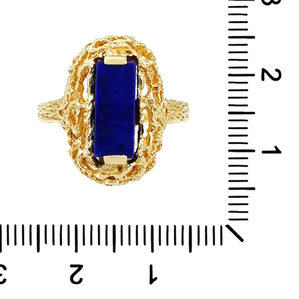 Ring, 14K, Gelbgold, Lapis
