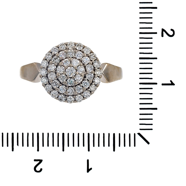 Diamantring, 9K, Weißgold, Brillanten