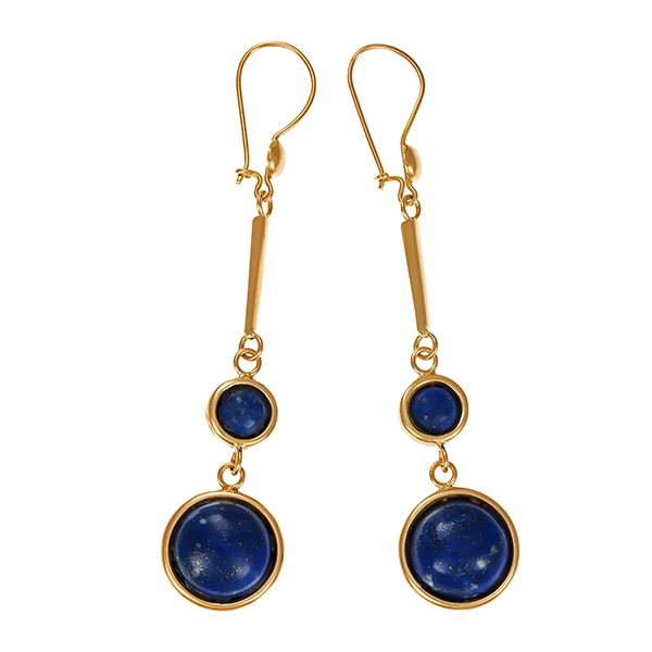 Ohrhänger, 18K, Gelbgold, Lapis
