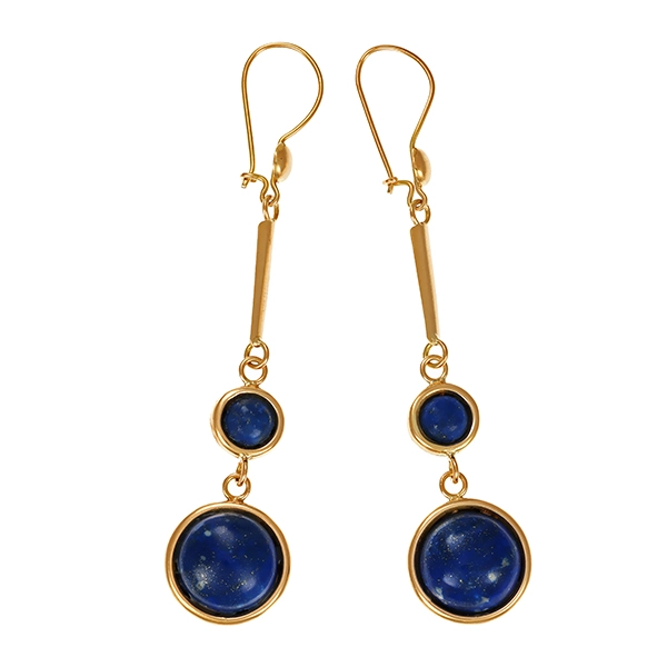 Ohrhänger, 18K, Gelbgold, Lapis