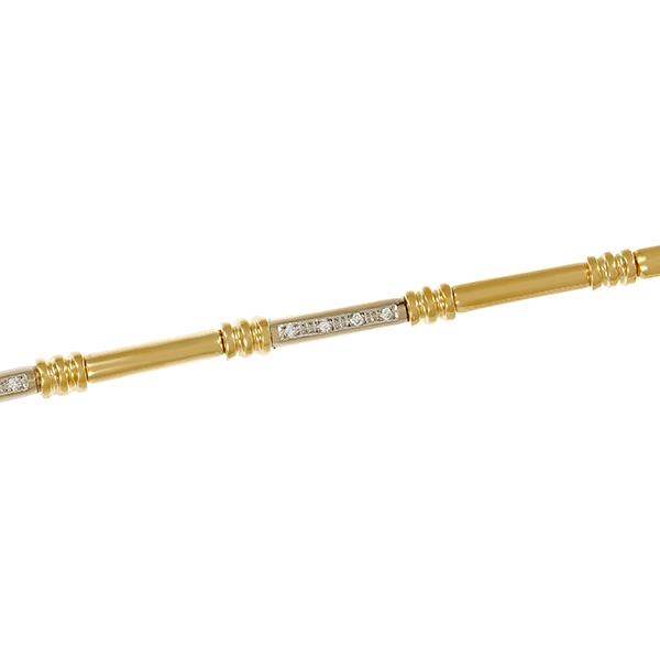 Armband, 18K, Gelb-/Weißgold, Brillanten