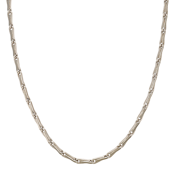 Kette, 18K, Weißgold, Haferkorn, L56cm