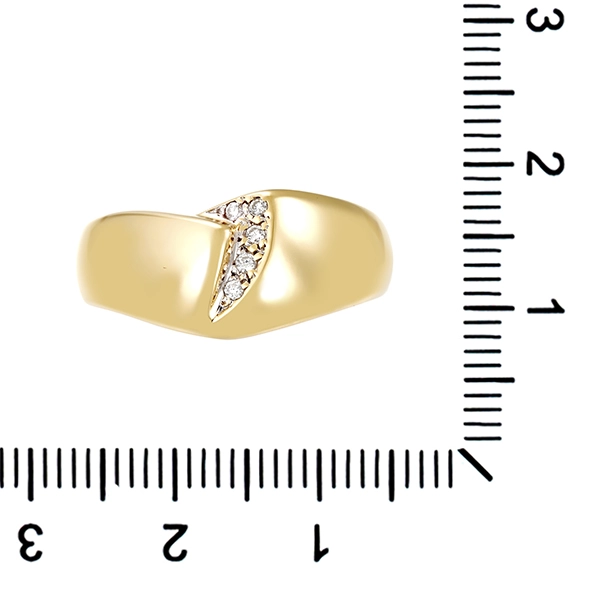 Diamantring, 14K, Gelb-/Weißgold, Brillanten
