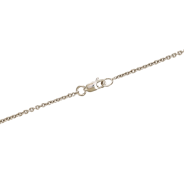 Collier, 18K, Weißgold, Saphir, Brillanten, Diamanten