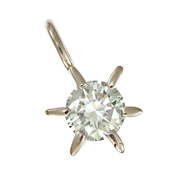 Anhänger, 14K, Weißgold, Brillant, 0,42ct
