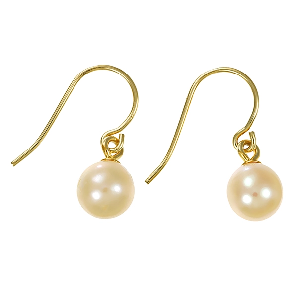 Ohrhänger, 14K, Gelbgold, Perlen