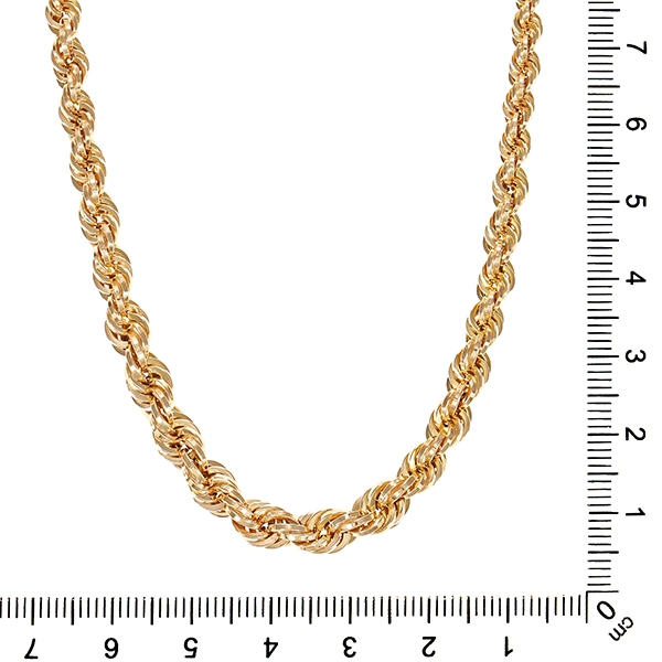 Goldkette, 8K, Gelbgold, Kordel-