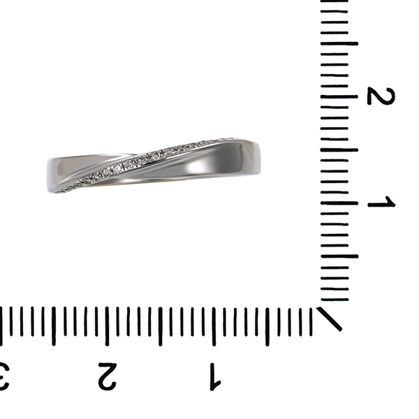 Ring, 14K, Weißgold, Brillanten
