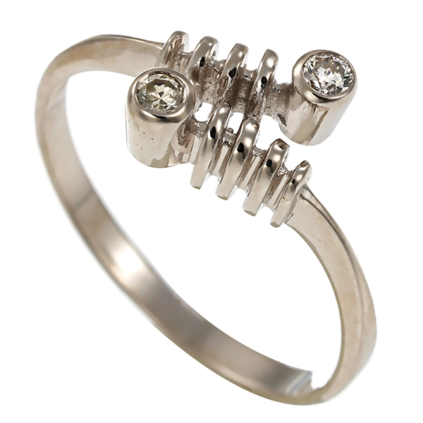 Brillantring, 14K, Weißgold
