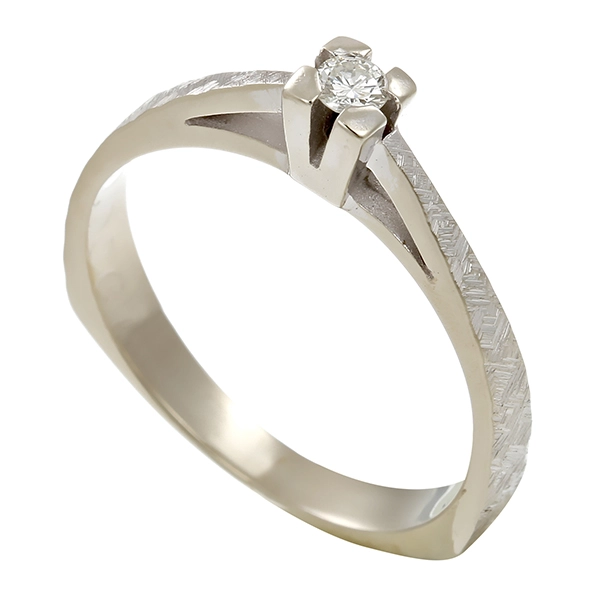 Diamantring, 14K, Weißgold, Brillant