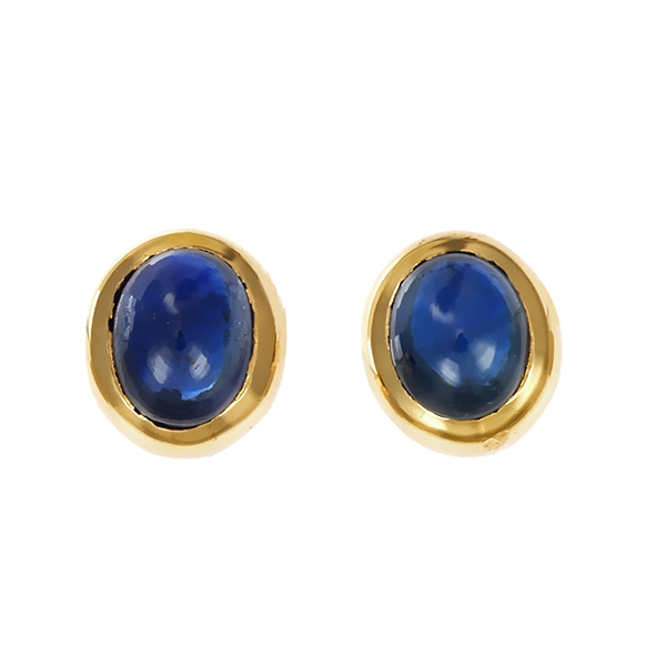 Ohrstecker, 18K, Gelbgold, Saphir