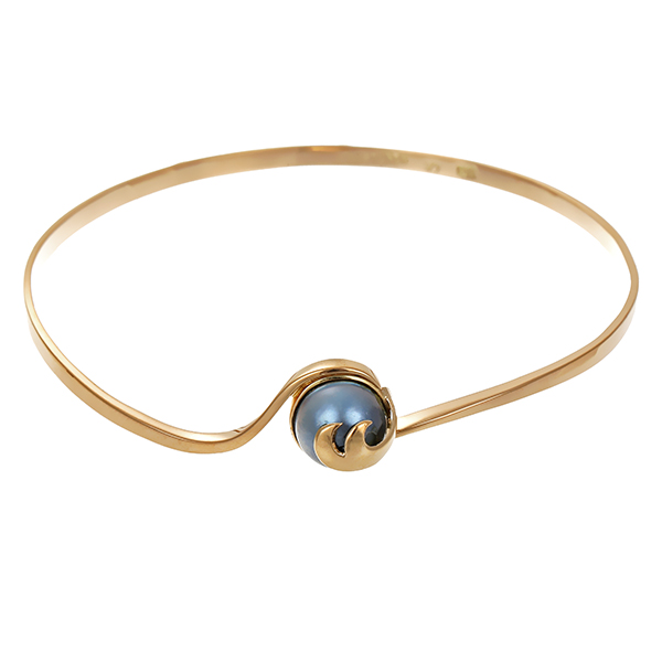 Armreif, 14K, Gelbgold, Perle